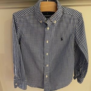 Ralph Lauren Blue & White Button Down Shirt - Size 5